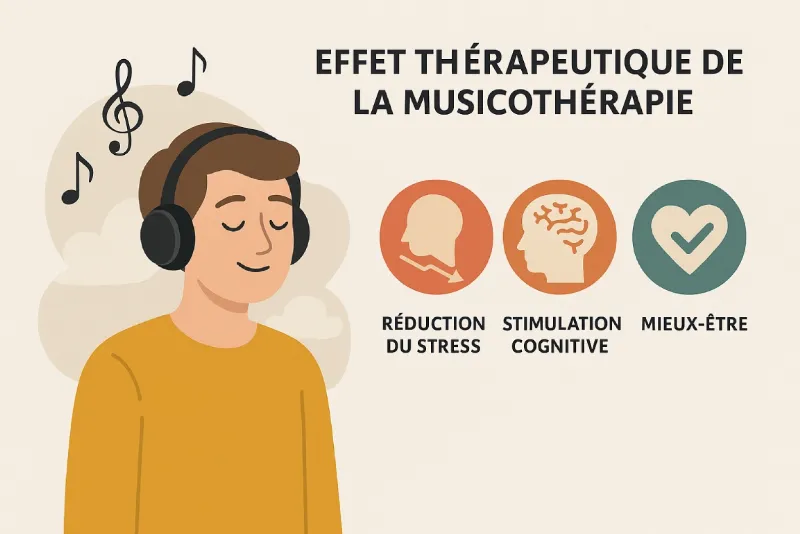 Une personne concentrée écoutant de la musique en direct avec un casque, dans un cadre confortable, illustrant l’immersion personnelle 
